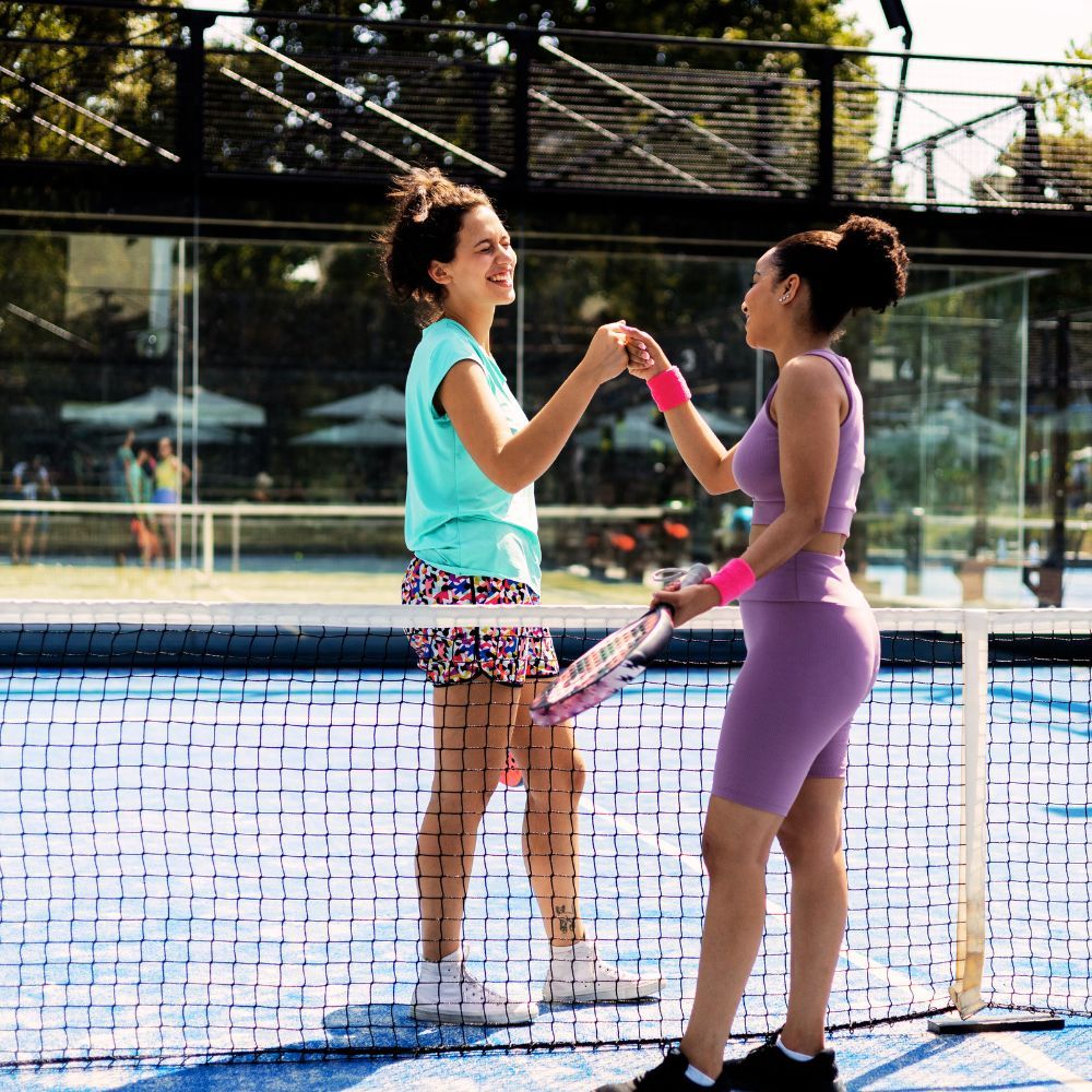 A pickleball player demonstrating good sportsmanship